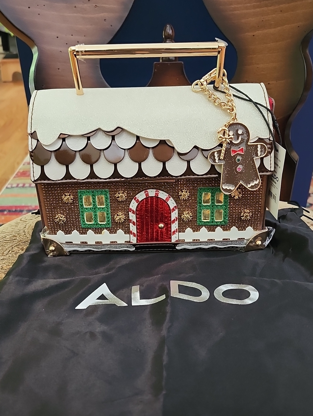 ALDO Gingerbread House Novelty Crossbody Satchel Purse - NWT
